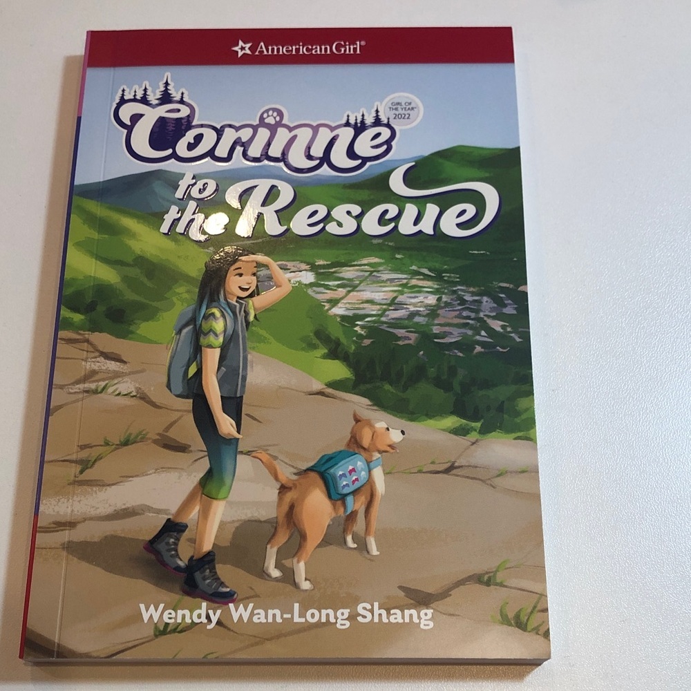 American Girl 'Corinne to the Rescue' Book with Red and Green Cover